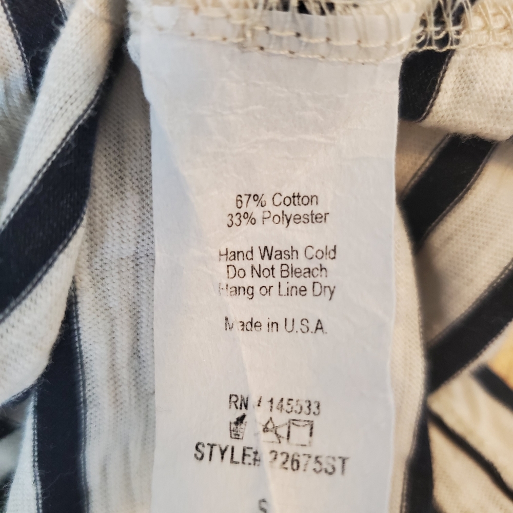 W5 Navy Striped Top - Picture 6 of 7